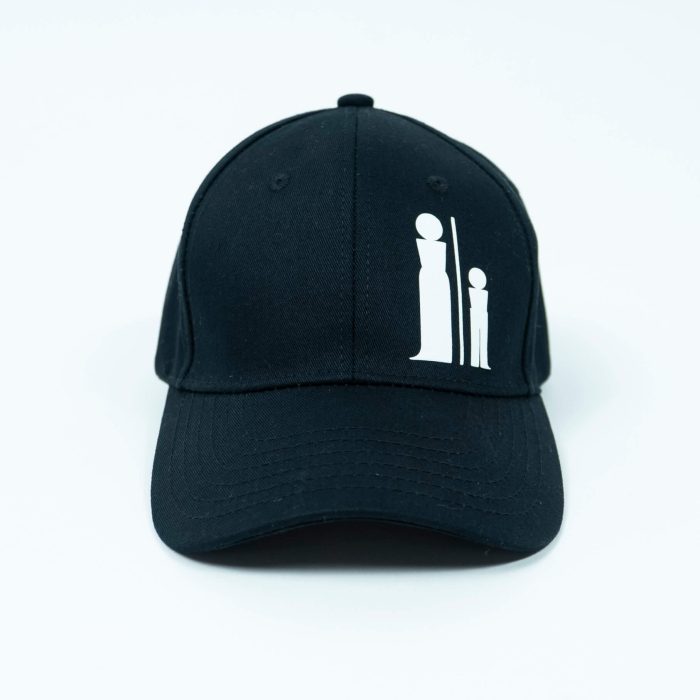 Casquette Noire avec logo Minimaliste Blanc