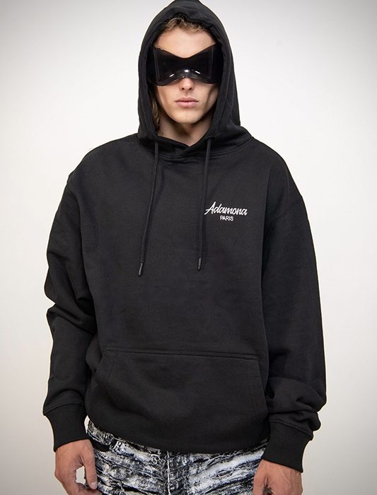 ADAMONA PARIS – ELYSEE LUXE – Hoodie mixte noir brodé