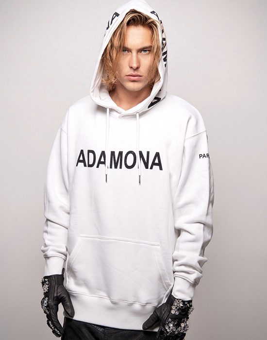 ADAMONA PARIS – RUE BLANCHE – Hoodie mixte blanc