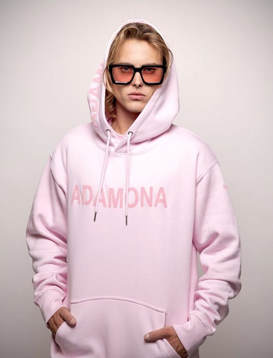 ADAMONA PARIS - RUE DES LILAS - Hoodie Unisexe Rose